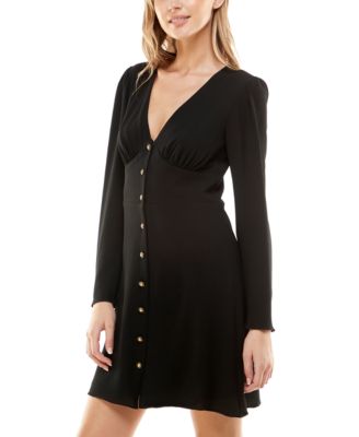 B Darlin Juniors' Bell-Sleeve Empire-Waist Dress