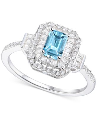 Macy's - Garnet (3/4 ct. t.w.) & Lab-Grown White Sapphire (1/2 ct. t.w.) Halo Statement ring in 14k Rose Gold-Plated Sterling Silver