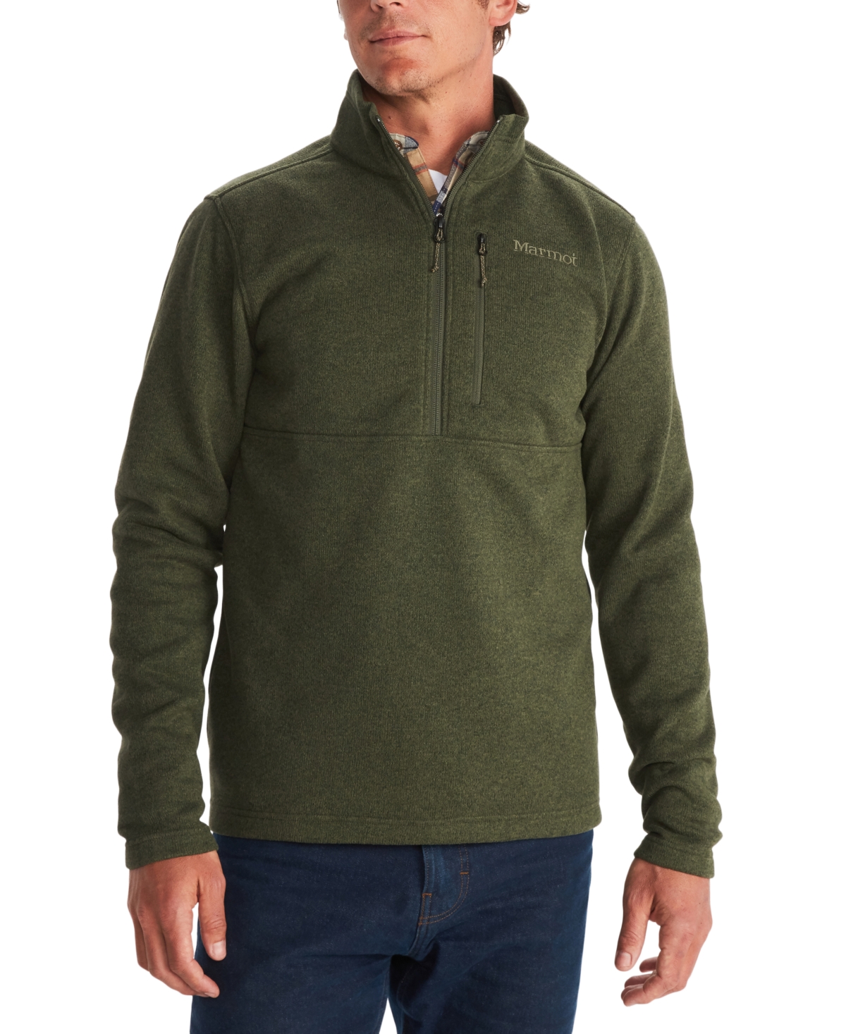 Marmot Mens Drop Line 1/2 Zip Sweater Fleece Jacket