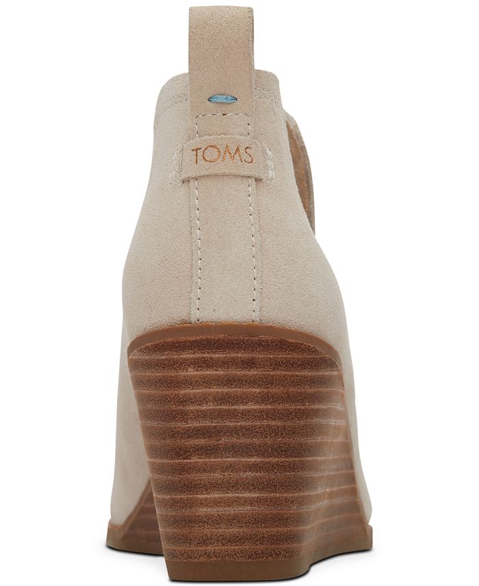 toms black wedge booties