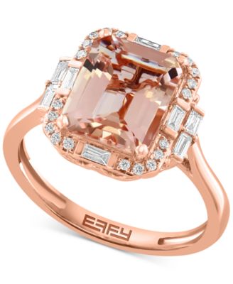 EFFY Collection EFFY® Morganite (2-1/2 Ct. T.w.) & Diamond (1/4 Ct. T.w ...