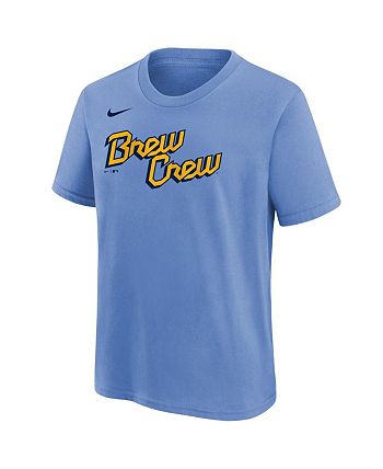 Preschool Nike Christian Yelich Powder Blue Milwaukee Brewers 2022 City  Connect Name & Number T-Shirt