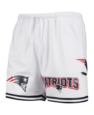 Men's White New England Patriots Mesh Shorts