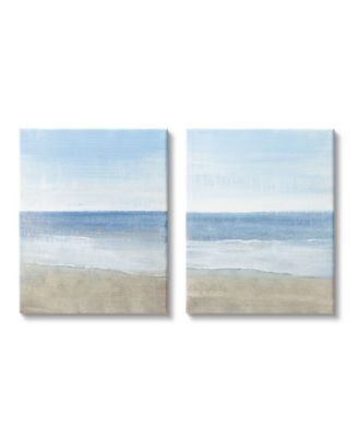 Stupell Industries Coastal Seafoam Beach Waves Soft Tide Landscape Art ...