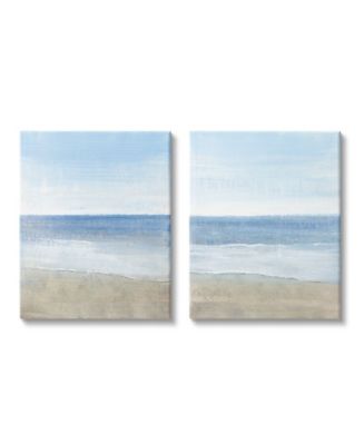 Stupell Industries Coastal Seafoam Beach Waves Soft Tide Landscape Art ...