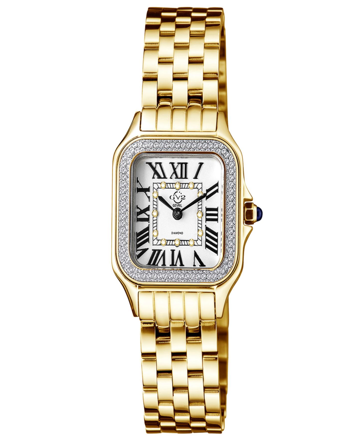 Женские часы Gevril Milan Swiss Quartz Gold-Tone Stainless Steel Bracelet Watch 27.5mm — фото 1