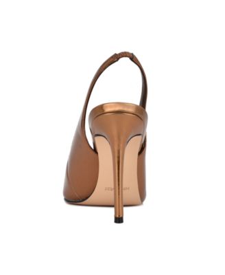 Women's Feather Slingback Stiletto Pumps 