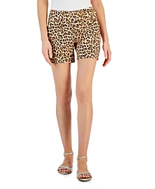 Women's Printed Mid-Rise Pull-On Shorts, Created for Macy's