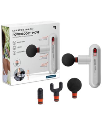 Sharper Image Powerboost Move Deep Tissue Travel Percussion Massager - Silver 90$