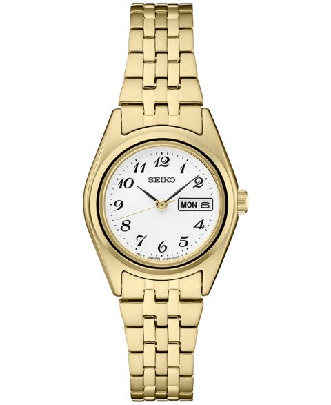 Женские часы Seiko Analog Essentials Gold-Tone Stainless Steel Bracelet Watch 25mm