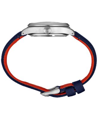 Men's Automatic 5 Sports Blue Nylon Strap Watch 39mm