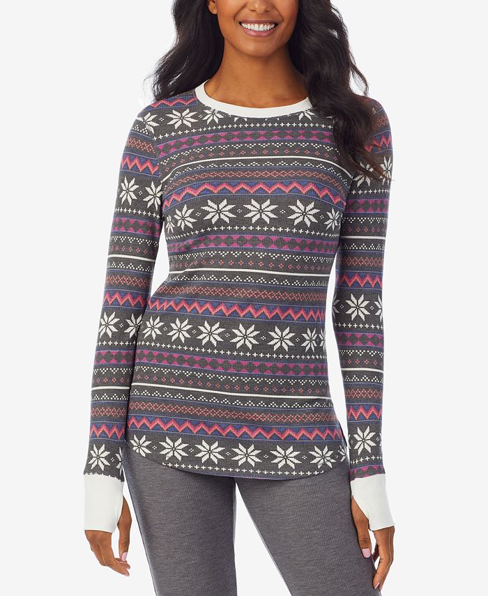 Cuddl Duds Women's Stretch Thermal Henley Top & Reviews Shop Tights & Pantyhose Women Macy's