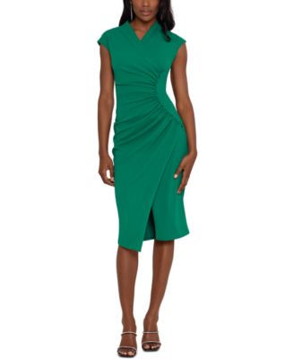 green emerald velvet dress Petite Samara Sequin V-Neck Floor Length Dress main image 1