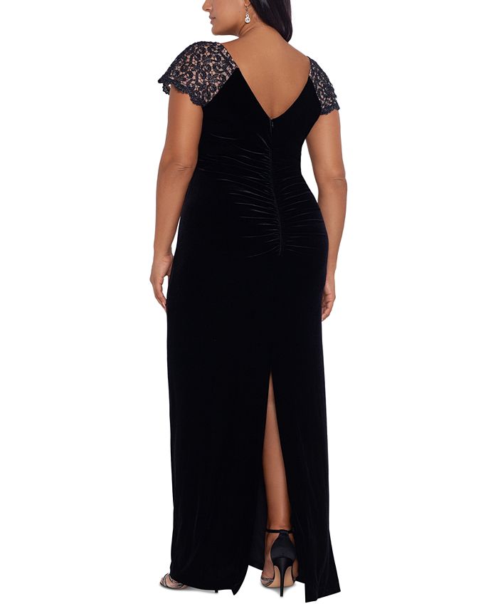 Xscape Plus Size Lace Sleeve Dress And Reviews Dresses Plus Sizes Macys 6056