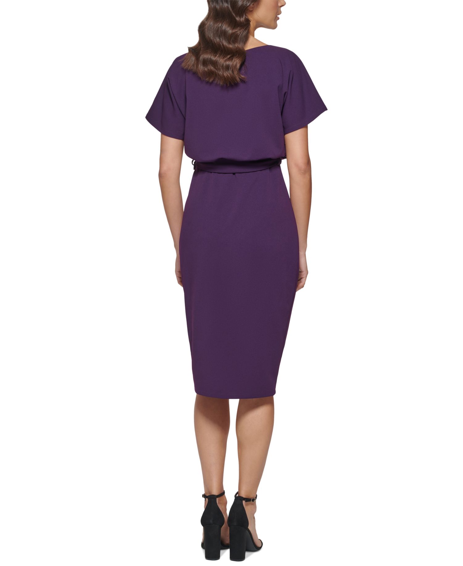 Blouson Wrap Dress