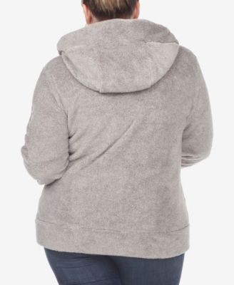 Plus Size Hooded Sherpa Jacket
