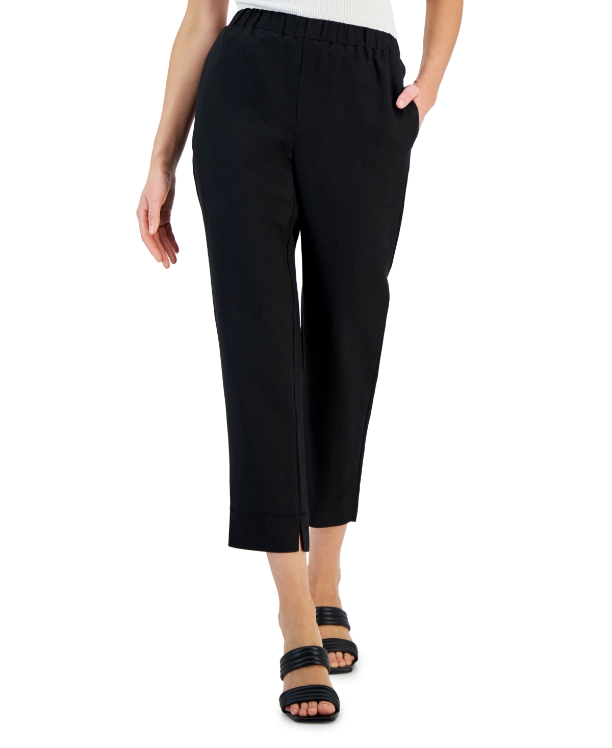 Alfani Women's Linen Blend Pull-On Pants, Created for Macy's