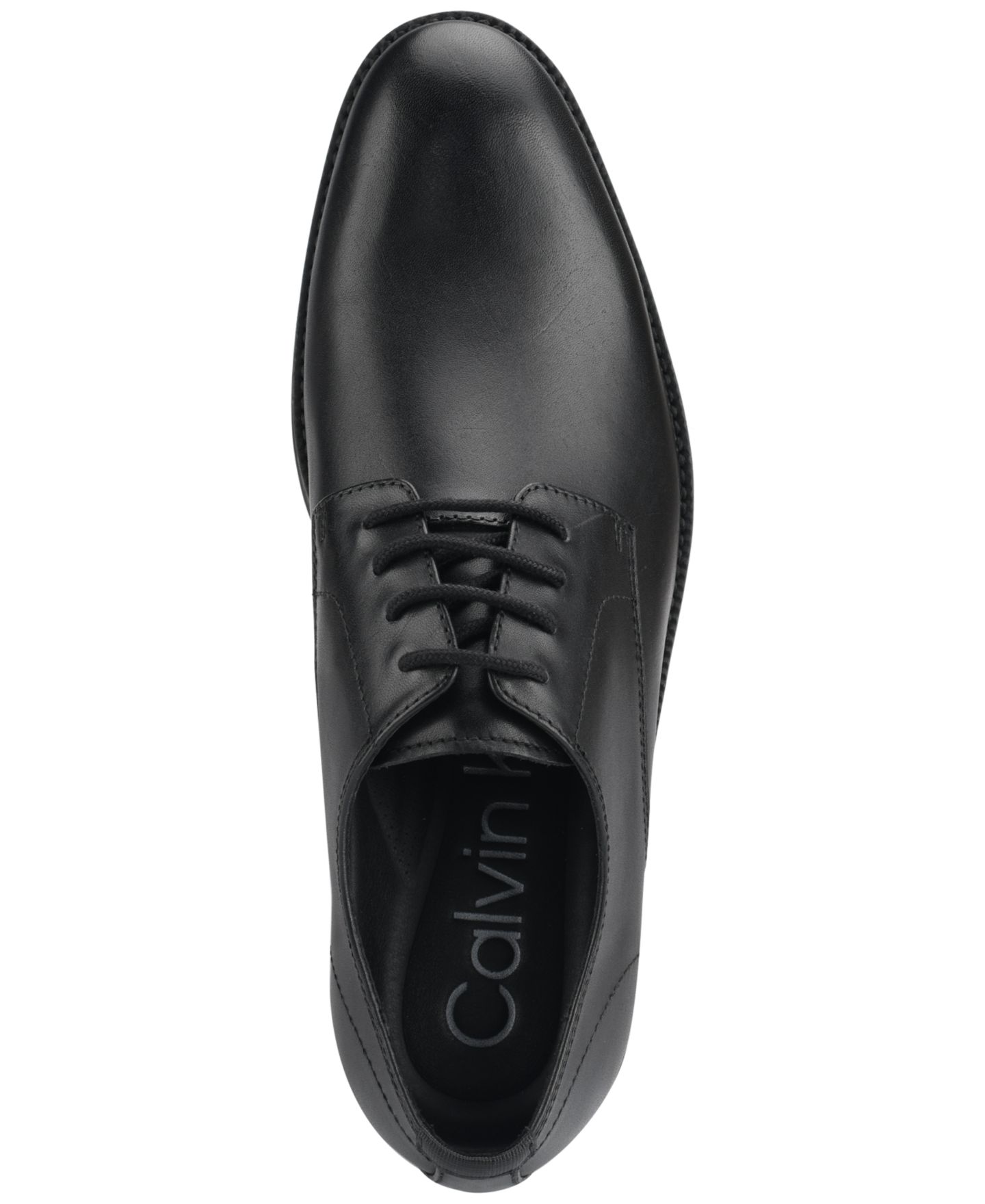 Мужские туфли Calvin Klein Jack Lace Up Dress Oxford, цвет: Чёрный кожаный — фото 7
