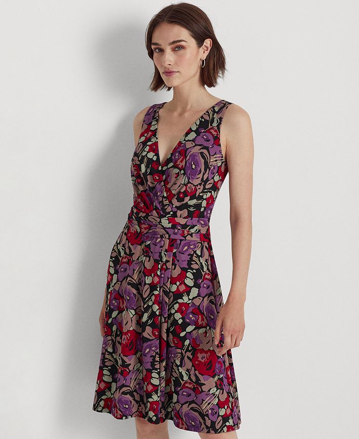 Lauren Ralph Lauren Floral Jersey Sleeveless Dress Macy's