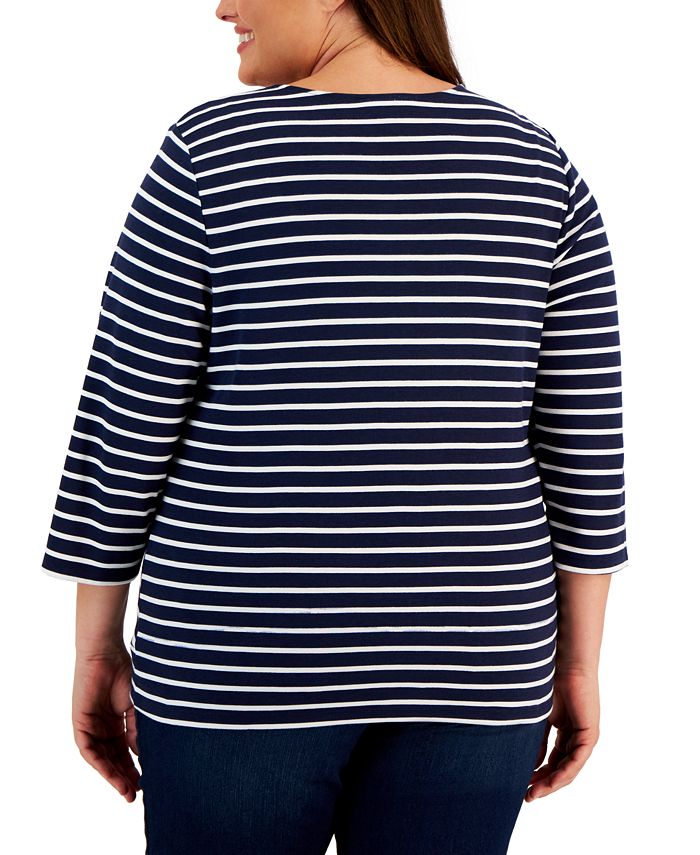 Catherines Women's Plus Size Easy Fit Short Sleeve V-Neck Tee