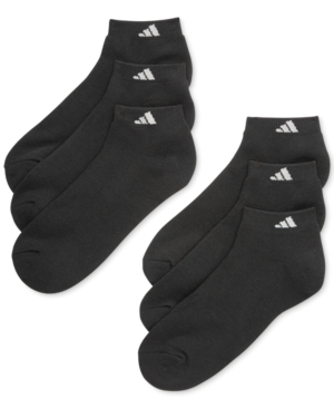 adidas Men's Cushioned Athletic 6-Pack Low Cut Socks