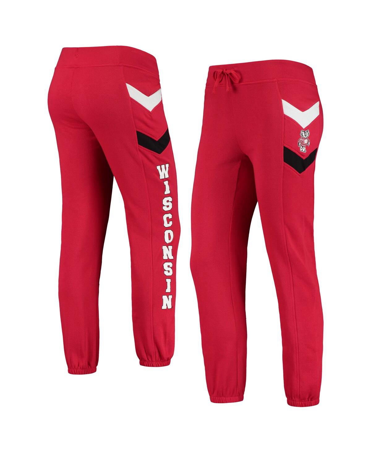 Women's Colosseum Red Wisconsin Badgers Kripke Chevron Jogger Pants - Red