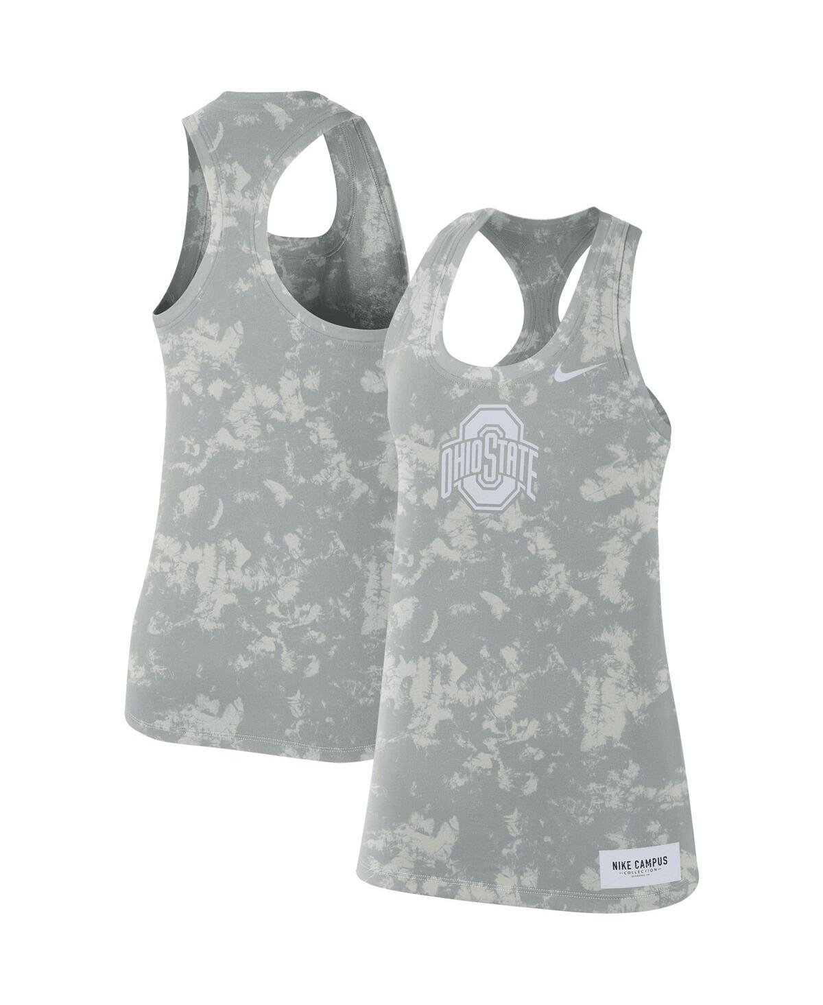 Women's Nike Gray Ohio State Buckeyes Tonal Camo Racerback Tank Top