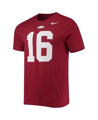 Men's Treylon Burks Cardinal Arkansas Razorbacks 2022 NFL Draft Name and Number T-shirt