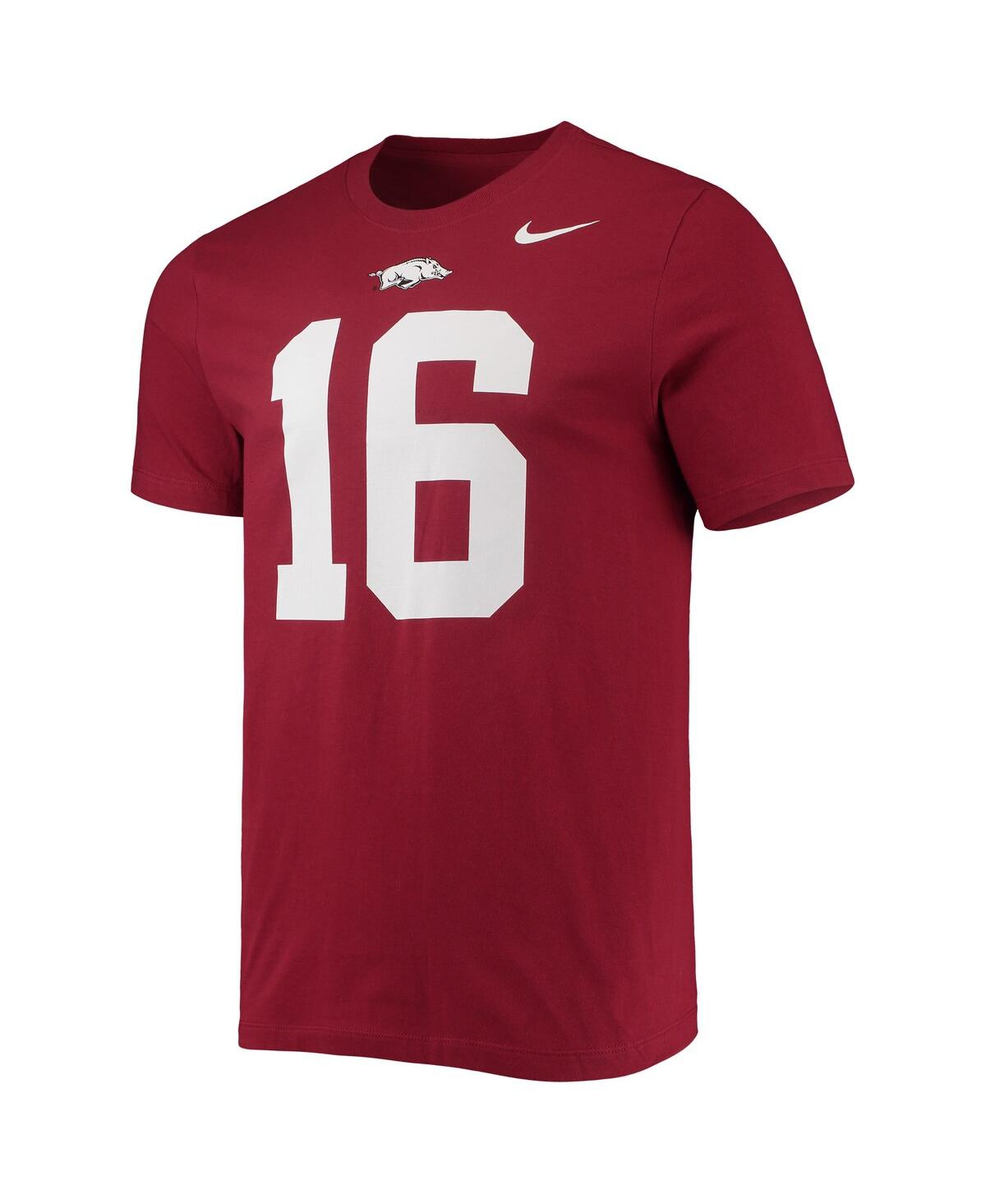Nike Men's  Treylon Burks Cardinal Arkansas Razorbacks 2022 Nfl Draft Name And Number T-shirt In Cardinal