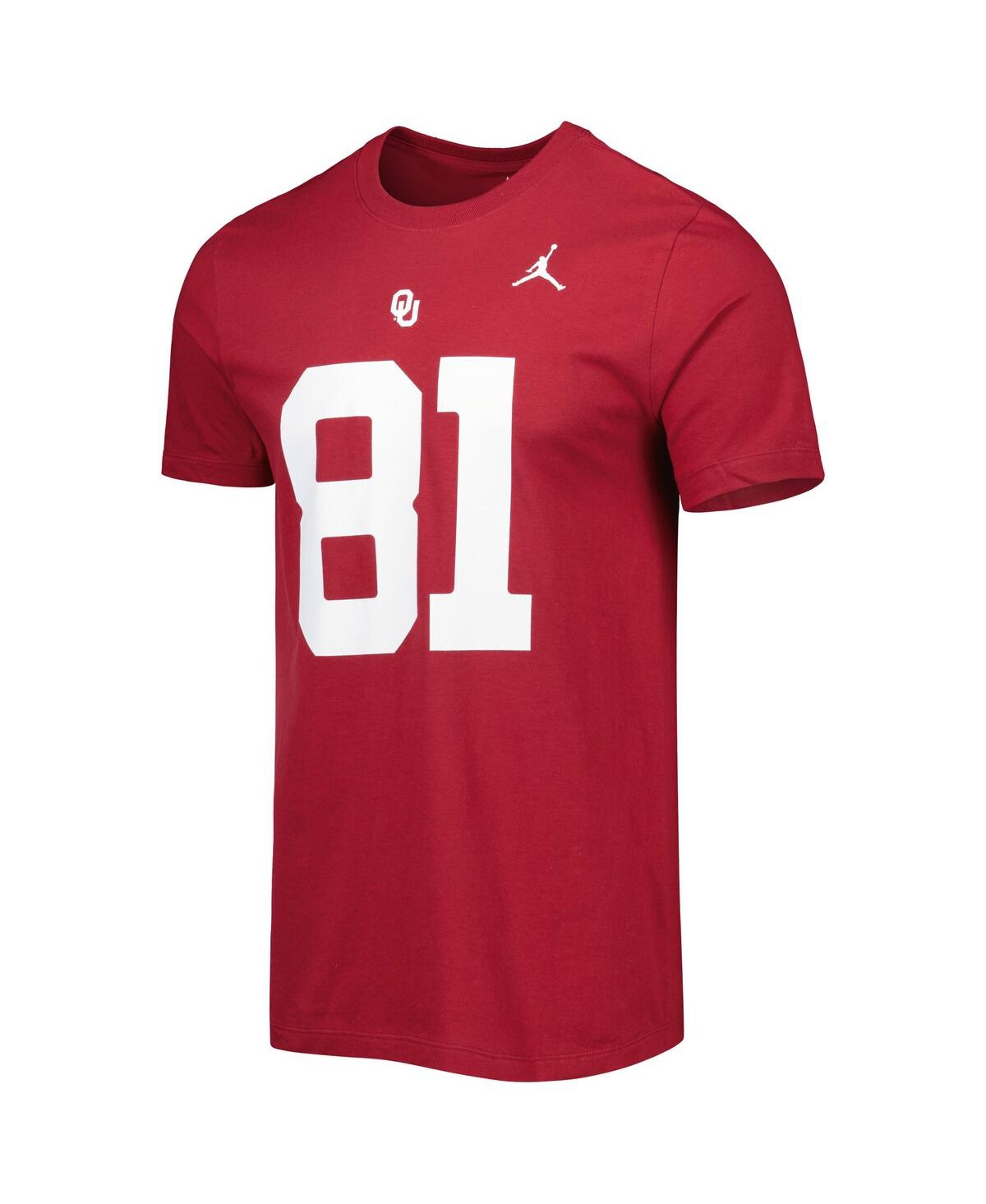 Shop Jordan Men's  Mark Andrews Crimson Oklahoma Sooners Alumni Name And Number Team T-shirt