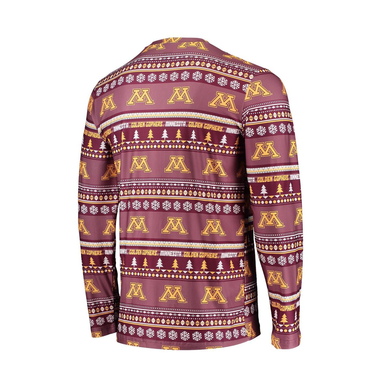 Мужская пижама Concepts Sport Minnesota Golden Gophers Ugly Sweater, Maroon — фото 4