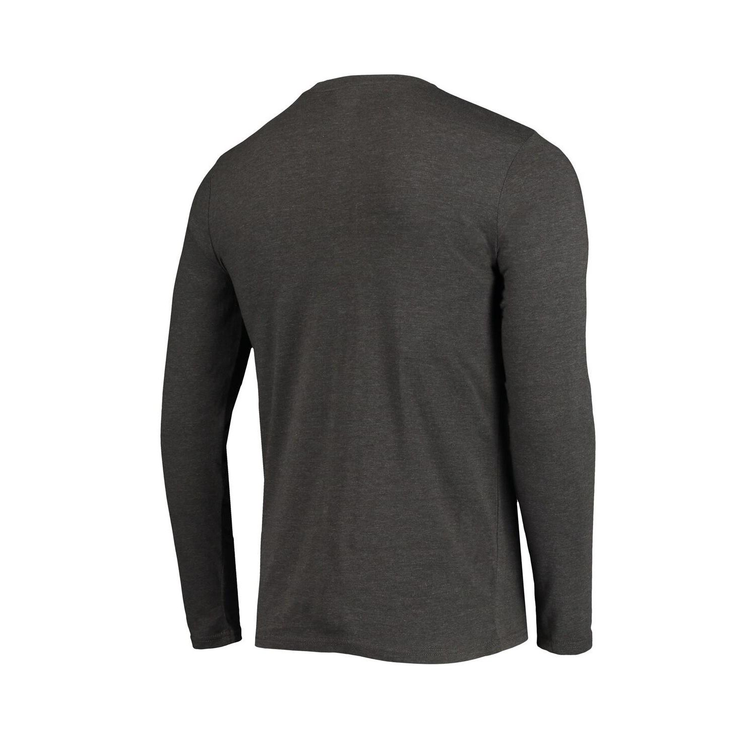 Men's Green and Heathered Charcoal NDSU Bison Meter Long Sleeve T-shirt and Pants Sleep Set