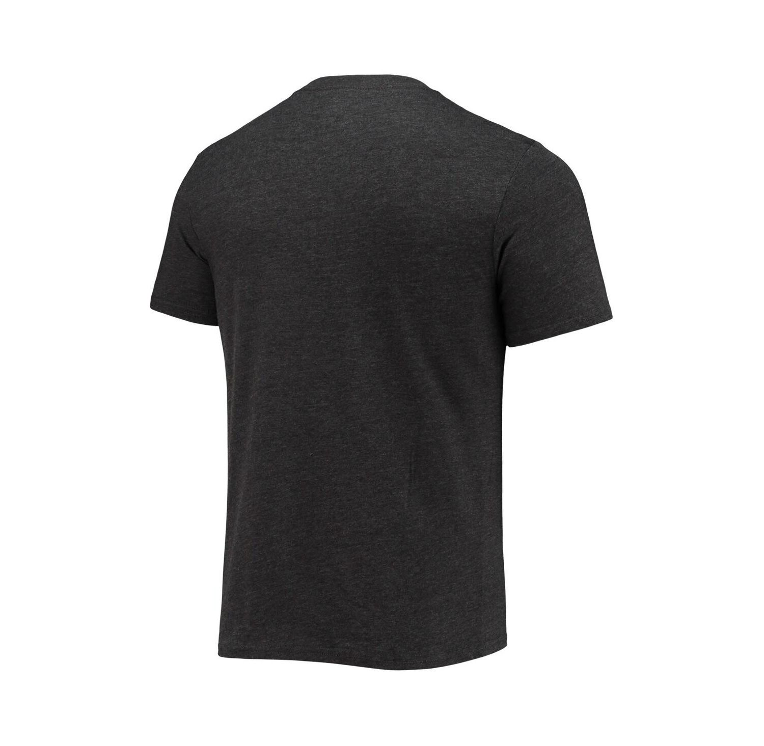 Men's Heathered Charcoal and Black Appalachian State Mountaineers Meter T-shirt and Pants Sleep Set