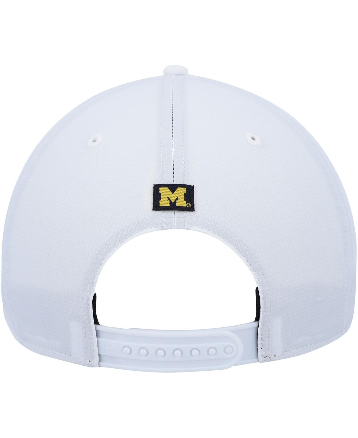 47 Brand Men's '47 White Michigan Wolverines Stars And Stripes Flag Flutter Hitch Snapback Hat In White