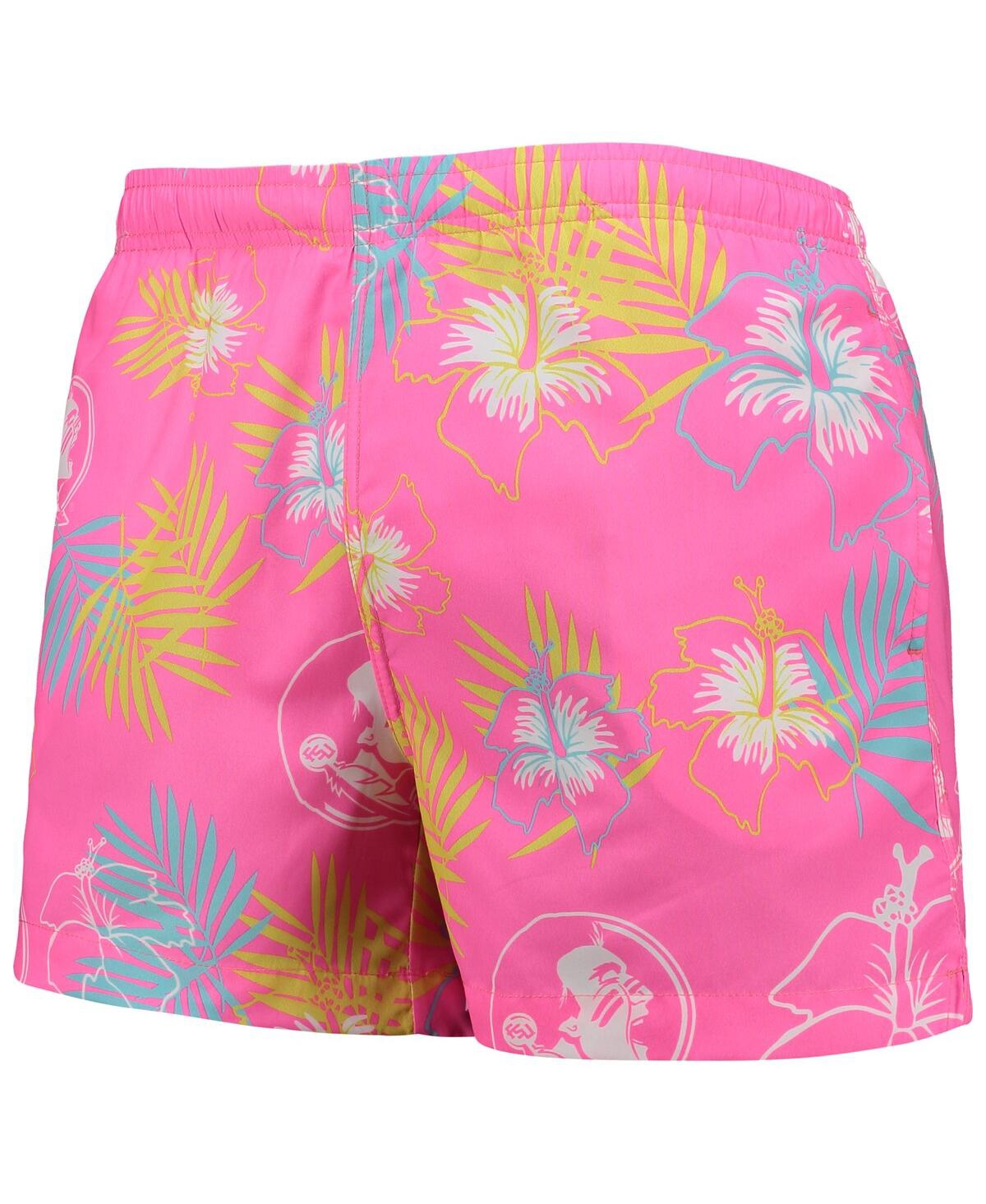 Men's FocoFlorida State Seminoles Neon Floral Swim Trunks - Pink