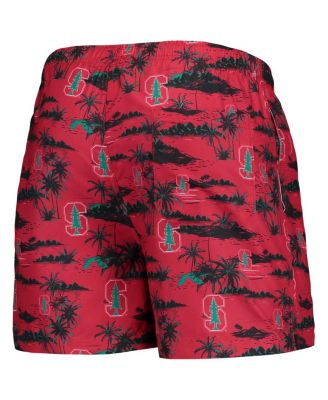 Men's Cardinal Stanford Cardinal Island Palm Swim Trunks