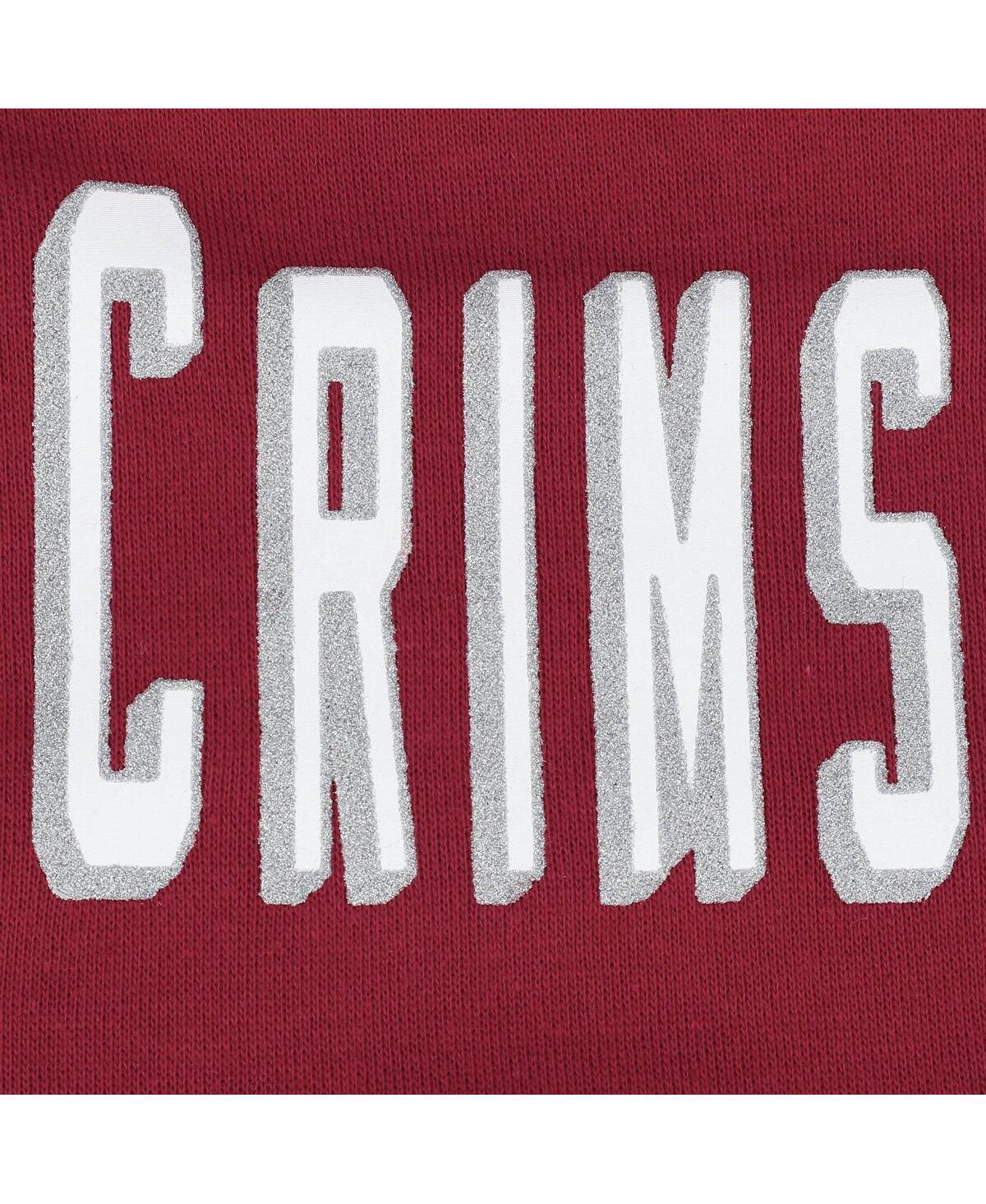 G-iii 4her By Carl Banks Women's  Crimson And White Alabama Crimson Tide 3rd Down Short Sleeve T-shir In Crimson,white