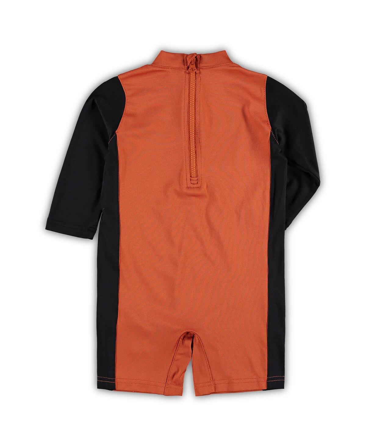 Outerstuff Infant Unisex Texas Orange And Black Texas Longhorns Wave Runner Wetsuit In Texas Orange,black