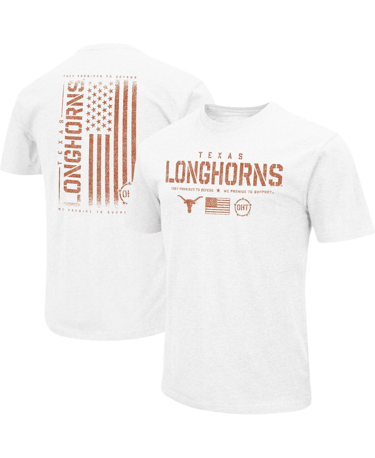 Colosseum Men's  White Texas Longhorns Oht Military-inspired Appreciation Flag 2.0 T-shirt
