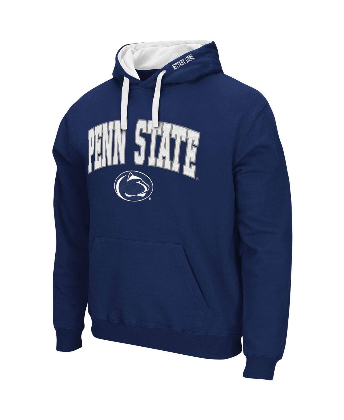 Colosseum Men's  Navy Penn State Nittany Lions Big And Tall Arch & Logo 2.0 Pullover Hoodie In Navy