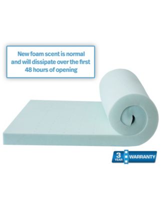 Gel Infused Mattress Topper Ventilated Design Memory Foam 2" Mattress Pad, Twin