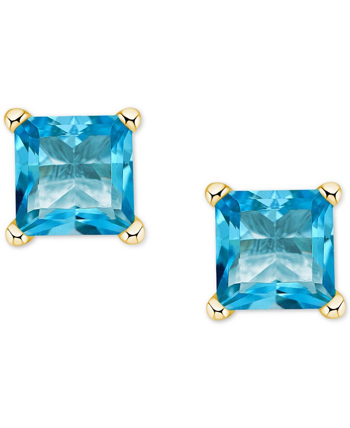 Macys blue topaz earrings clearance