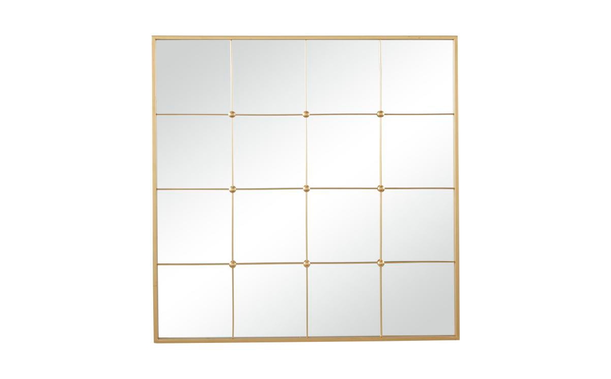 Metal Glam Wall Mirror, 36" x 1" x 36" - Gold-Tone