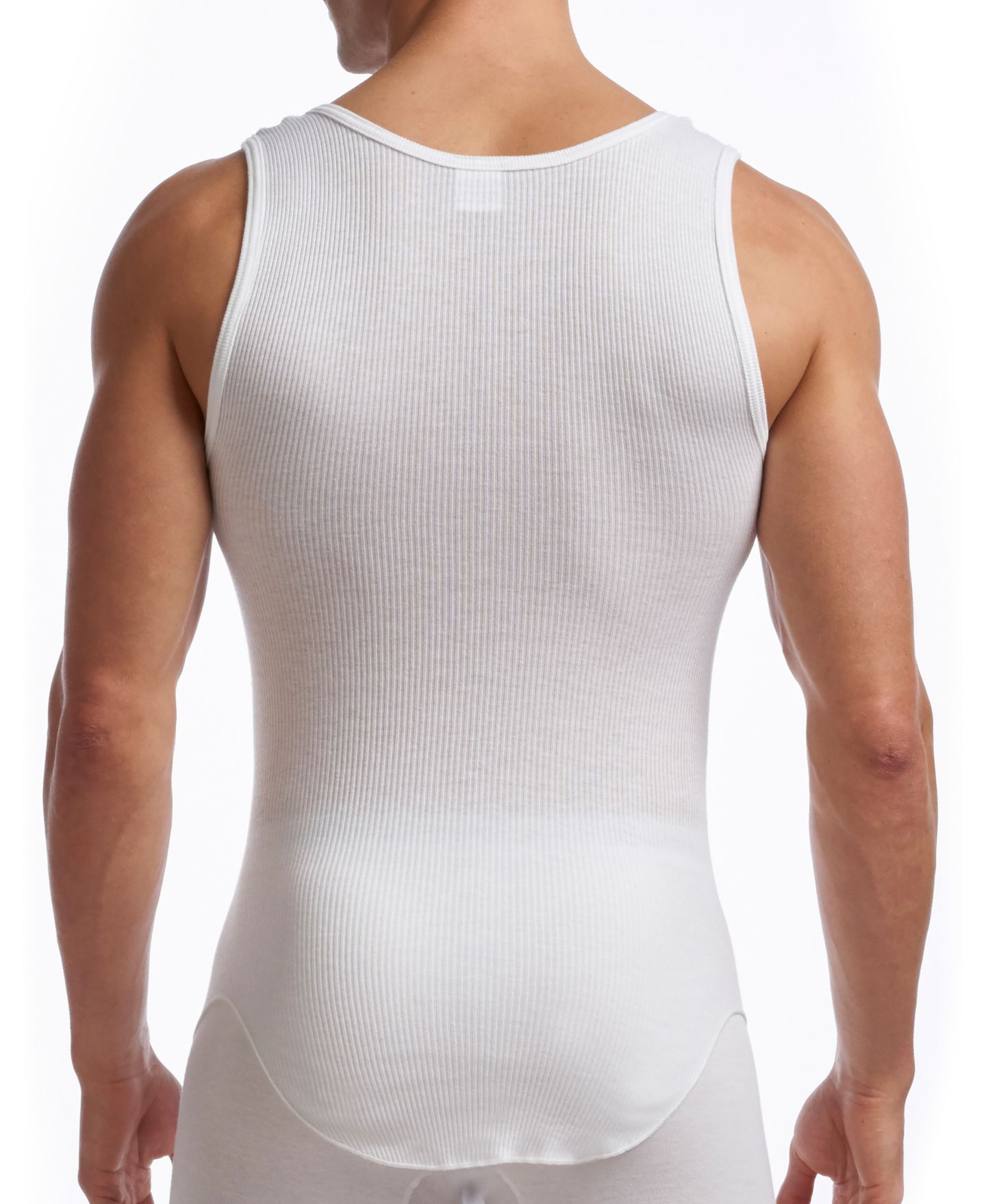 Мужские топы Stanfield's Supreme Cotton Blend Tank Undershirts, Pack of 2, цвет: Белый — фото 3
