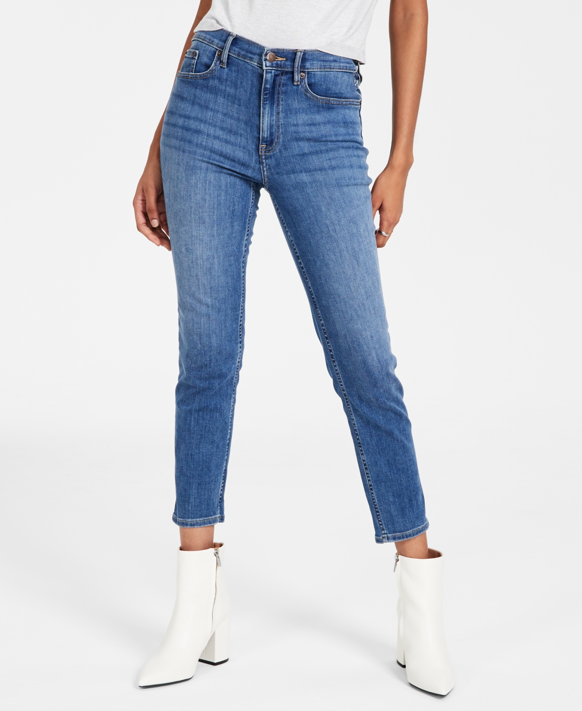 Calvin Klein Jeans Est.1978 Petite High-rise Slim-leg Jeans In Laguna