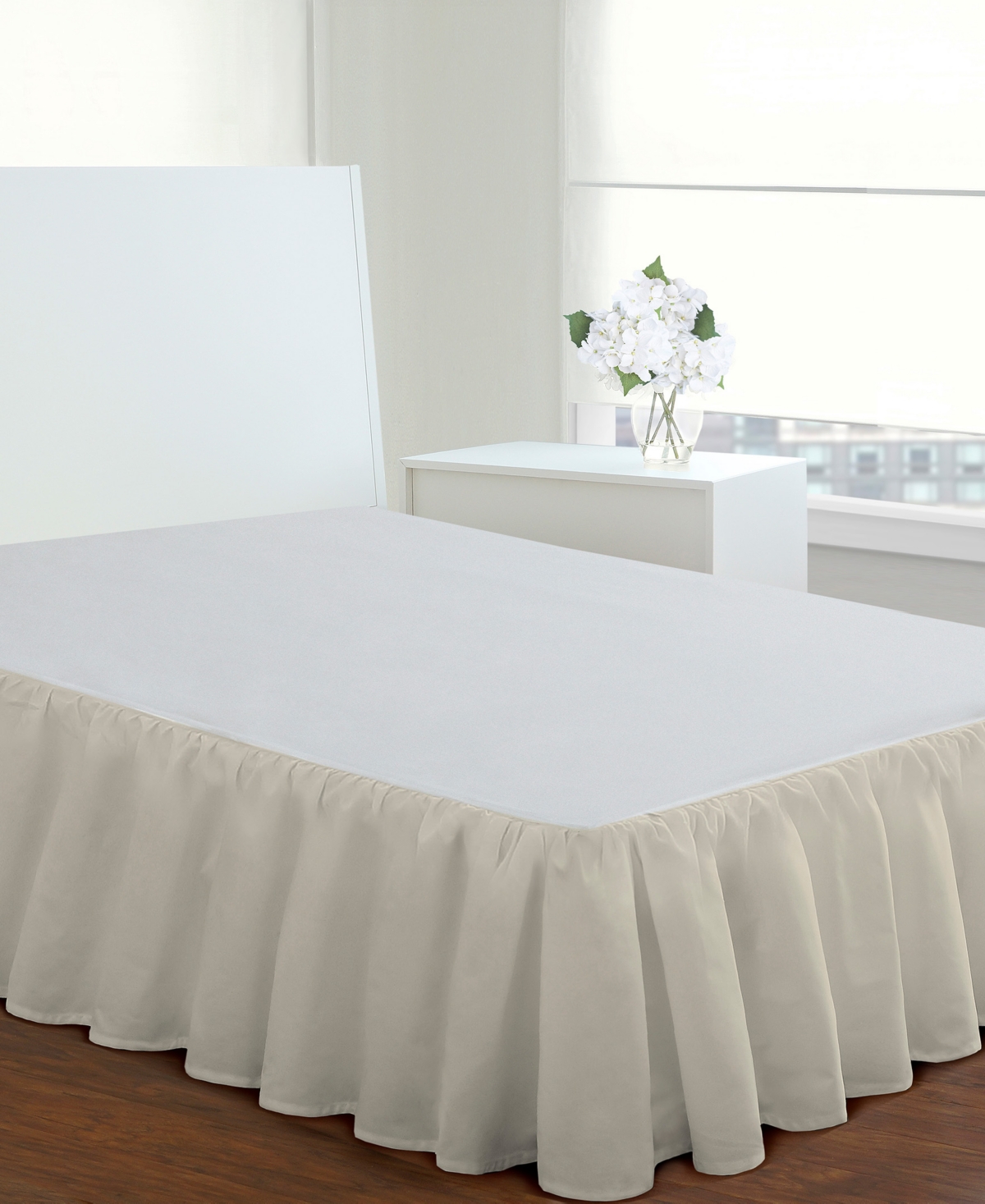 Fresh Ideas Ruffled Poplin Bedskirt, King