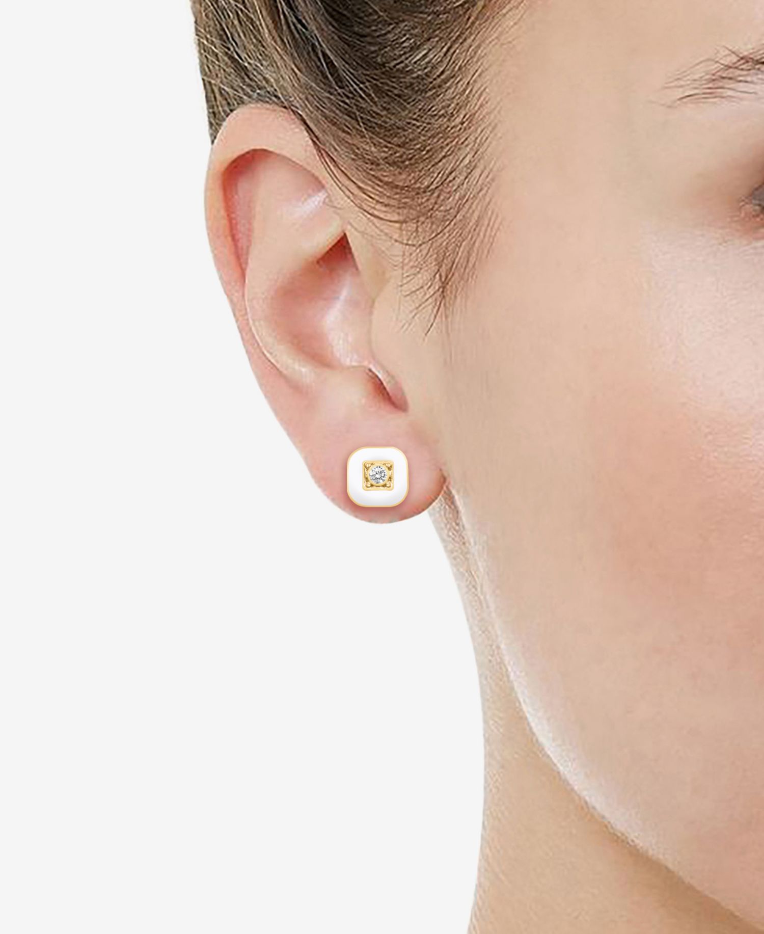 Crystal Enamel Necklace and Earring Set, 2-Piece