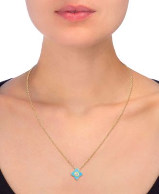 Crystal Enamel Necklace and Earring Set, 2-Piece