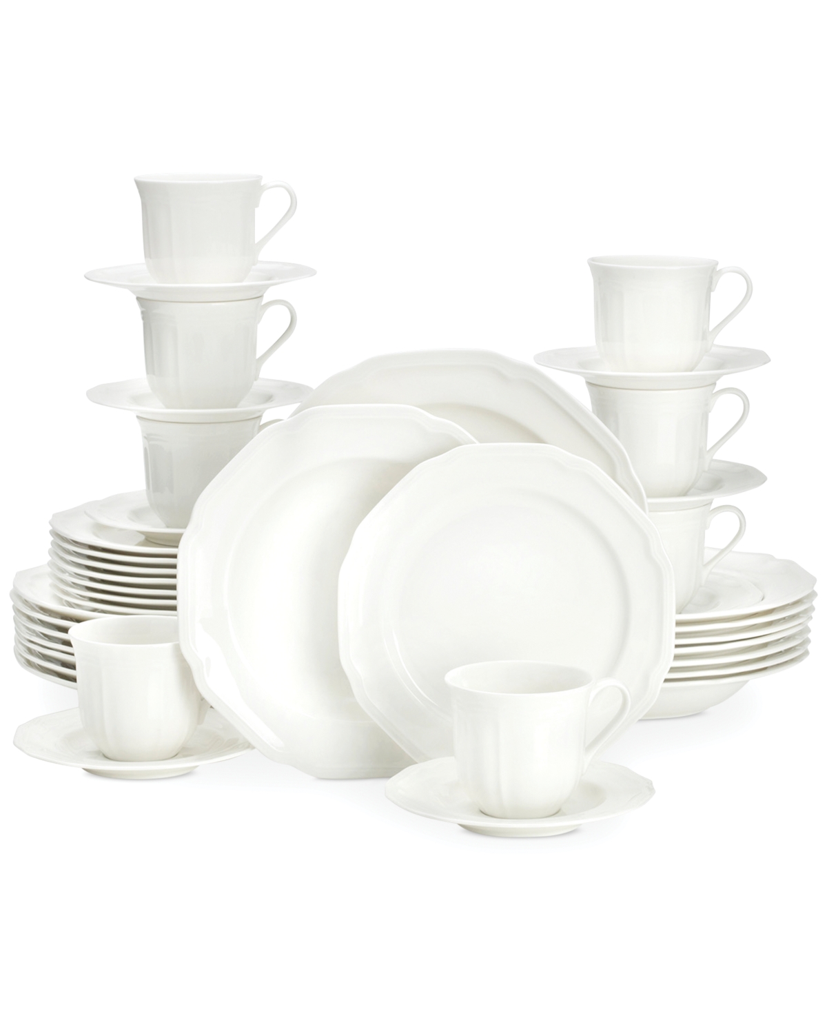 UPC 885991118725 product image for Mikasa Antique White 40-Pc. Dinnerware Set, Service for 8 | upcitemdb.com
