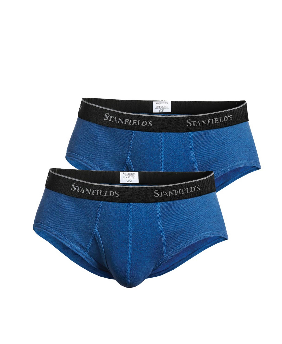 Stanfield's Men's Premium Modern Fit Brief Underwear, Pack Of 2 In Yale Blue Heather